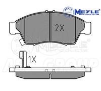 Meyle Set Pastiglia Freno,Asse Anteriore Con Anti-squeak Piatto 025 238 1716 / W