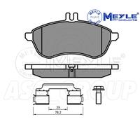 Meyle Set Pastiglia Freno, Asse Anteriore Con Pinza Freno Viti 025 243 0620/K2
