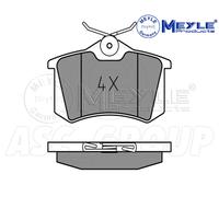 Meyle Set Pastiglia Freno, Posteriore Asse Con Anti-squeak Piastra 025 209 6117