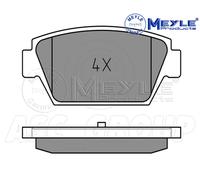 Meyle Set Pastiglia Freno, Posteriore Asse Con Anti-squeak Piastra 025 211 2514