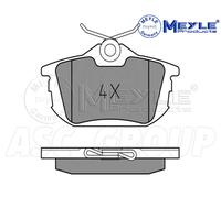 Meyle Set Pastiglia Freno, Posteriore Asse Con Anti-squeak Piastra 025 218 6115