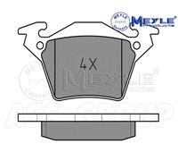 Meyle Set Pastiglia Freno, Posteriore Asse Con Anti-squeak Piastra 025 230 2017