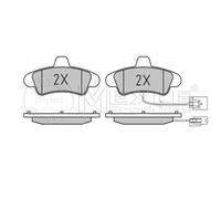 Meyle Set Pastiglia Freno, Posteriore Asse Con Anti-squeak Piastra 025 234 1015/