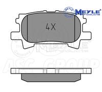 Meyle Set Pastiglia Freno, Posteriore Asse Con Anti-squeak Piastra 025 239 6715