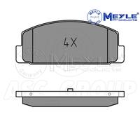 Meyle Set Pastiglia Freno, Posteriore Asse Con Anti-squeak Piastra 025 240 4514