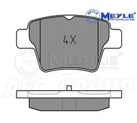 Meyle Set Pastiglia Freno, Posteriore Asse Con Anti-squeak Piastra 025 241 5017