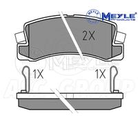 Meyle Set Pastiglia Freno,Posteriore Asse Con Anti-squeak Targa 025 218 3315 / W