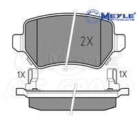 Meyle Set Pastiglia Freno,Posteriore Asse Con Anti-squeak Targa 025 234 1715 / W