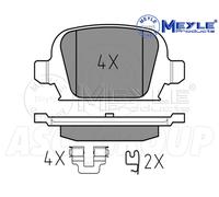 Meyle Set Pastiglia Freno, Posteriore Asse con Supporto 025 232 8414