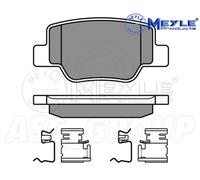 Meyle Set Pastiglia Freno, Posteriore Asse con Supporto 025 249 2616 / W
