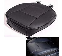 MEYLEE Cuscino del Sedile Auto, Avvolgimento del Bordo Anteriore del Sedile Cuscino del Pad per Tappetino per Auto Forniture Sedia da Ufficio con PU in Pelle,Black