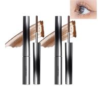 Meylora Iron Wand Mascara, Blauza Iron Wand Mascara, 2024 Upgraded Waterproof 3D Curling Eyelash Iron Mascara, Iron Metal Wand Mascara, Waterproof, And Smudge-Free (2pcs-Brown)