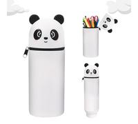 MeYuxg Astuccio Animali,Astucci e Portapenne 2 in 1 Scalabile,Astuccio in Piedi Impermeabile Durevole,Silicone Morbidoper,Portapenne da Tavolo la Scuola e l'ufficio(Panda)