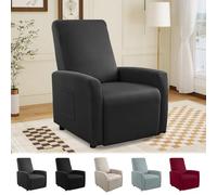MeYuxg Copri Poltrona Relax Reclinabile a 1 Posto, Elasticizzato Copripoltrona Relax Reclinabile con Tasche, Impermeabile Copri Poltrona Totale, per Poltronas Relaxs e TV(Grigio Meteorite, 4 Pezzi)