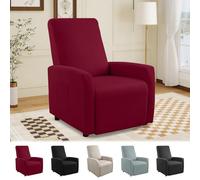 MeYuxg Copri Poltrona Relax Reclinabile a 1 Posto, Elasticizzato Copripoltrona Relax Reclinabile con Tasche, Impermeabile Copri Poltrona Totale, per Poltronas Relaxs e TV(Bordeaux,4 Pezzi)