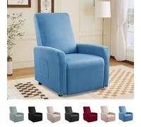 MeYuxg Copri Poltrona Relax Reclinabile a 1 Posto, Elasticizzato Copripoltrona Relax Reclinabile con Tasche, Impermeabile Copri Poltrona Totale, per Poltronas Relaxs e TV(Blu, 4 Pezzi)