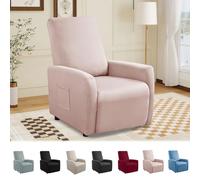 MeYuxg Copri Poltrona Relax Reclinabile a 1 Posto, Elasticizzato Copripoltrona Relax Reclinabile con Tasche, Impermeabile Copri Poltrona Totale, per Poltronas Relaxs e TV(Rosa, 4 Pezzi)