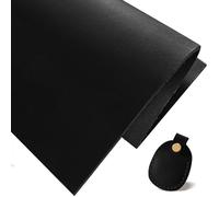 MeYuxg Cuoio al Metro, Vera Pelle al Metro, Cuoio per Manualità per Orecchini, Portafogli e Fai da Te (Nero, 30 x 30 cm)