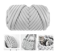 MeYuxg Filato Grosso Grigio Chiaro, 25M Lana Grossa Super Morbida Lavabile, Braccio Uncinetto Infeltrimento & Fai Da Te Filato Gigante, Chunky Yarn per Fare Divani Coperte & Coperta (500g)