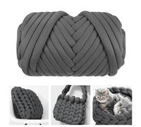 MeYuxg Filato Grosso Grigio Scuro, 25M Lana Grossa Super Morbida Lavabile, Braccio Uncinetto Infeltrimento & Fai Da Te Filato Gigante, Chunky Yarn per Fare Divani Coperte & Coperta (500g)