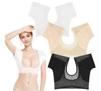 MeYuxg Gilet con Ascelle Assorbenti Antisudore 3 Pezzi, Assorbenti Ascellari Donna Maniche Corte Traspiranti per Lo Sport Yoga - M