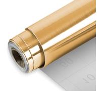 MeYuxg Pellicola a specchio autoadesiva, 40 x 500 cm, colore oro, flessibile, per cucina, impermeabile, per specchio da parete, per armadio, soggiorno, ecc