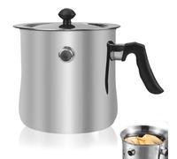 MeYuxg Pentola per Latte con Coperchio, 1.5L Bollilatte Acciaio Inox con Manico e Fischietto, Pentolino Latte Universale per Fornelli a Gas e Fornelli da Cucina, Farina d'Avena, Polenta