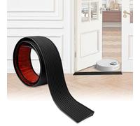 MeYuxg Rampa per porta autoadesiva, rampa per porta, in gomma antiscivolo, profilo di transizione, adatta per sedie a rotelle, passeggini, garage, interni ed esterni (nero, 1 m x 5 cm x 1 cm)