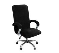 MeYuxg Rivestimento per sedia da ufficio, in velluto elastico, con bracciolo, elasticizzato, rimovibile, lavabile, per sedia da gioco, per ufficio (nero, L)