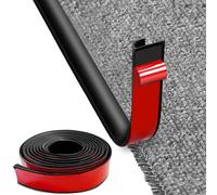 MeYuxg Striscia di Transizione Autoadesiva per Moquette, 5M Modanatura Autoadesiva per Tappeti, PVC Striscia di Transizione del Pavimento per Bordi Delle Porte, Tappeti, Scale(Nero)