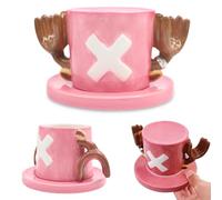 MeYuxg Tazza One Piece, Anime Tazza, Chopper's Hat Mug in Ceramica, Mug da Caffè Creativa, para Leche, Café, Zumo (Chopper)