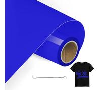 MeYuxg Vinile Termoadesivo per Tessuti Blu - 30,5 CM X 6 M Vinile Trasferimento Termico - Termovinile per Tessuti, Cricut e Cameo - Facile da Tagliare e Sarchiare (Blu Reale)