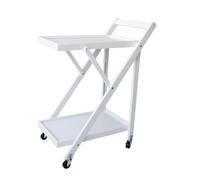 Meyvaser Carrello di servizio pieghevole Tavira 65 x 40 x 85 cm colore bianco