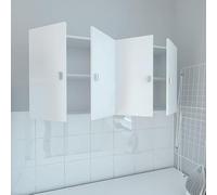 Meyvaser.com Ecommerce Company Mobile alto da cucina da appendere con 2 ante - Colore bianco - 60 x 60 x 26,5 cm (altezza x larghezza x profondità)