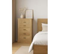 Meyvaser.com Ecommerce Company Sinfonier - 5 cassetti, comodo, grande spazio per la camera da letto, finitura a righe Mauvella, 66 cm (lunghezza) x 107 cm (altezza) x 39,6 cm (profondità)