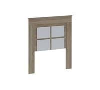 Meyvaser.com Ecommerce Company Testiera nordico 110 (larghezza) x 120 (altezza) x 3,8 cm (profondità) | pratica ed elegante, facile da montare, colori Cambria e bianco