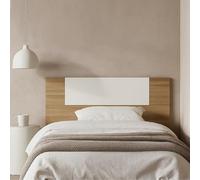 Meyvaser.com Ecommerce Company Testiera singola da parete, colore rovere e bianco, 110 x 45 x 1,9 cm, leggera e moderna, per letti singoli o giovani (80-90 cm)