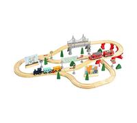 MEYZJRC Treno Giocattolo Elettrico con Rotaie E per Bambini con Tunnel E Ponti per Simulare Scenari Realistici Adatto per Migliorare Il Ragionament, 72 Pezzi