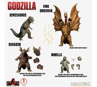 Mezco 5 Points XL Godzilla: Destroy All Monsters (1968) - Round 2 Boxed Set, Mul