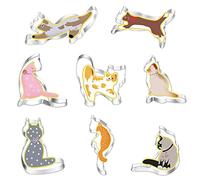 MEZHEN Formine per Biscotti Gatto Tagliabiscotti Animali Stampi Biscotti Gatti Stampo per Biscotti Cookie Cutter Taglia Biscotti Torta Decorazioni per Natale 8 Pezzi