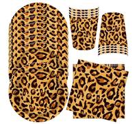 MEZHEN Leopardo Stoviglie per Feste di Compleanno Stoviglie per Compleanno Giungla Piatti Bicchieri di Carta Tovaglioli Forniture per Feste Baby Shower