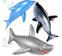 MEZHEN Squalo Giocattolo Gonfiabile Squalo Giocattolo Gonfiabile per Piscina Piscina Hawaii Decorazione per Feste a Tema Spiaggia