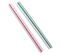 MEZOKUCEL 2 Pezzi Scalimetro Righello Trinagolare Ideale, Scalimetro Professionale Triangolare 1:20 1:25 1:50 1:75 1:100 1:125/1:100 1:200 1:250 1:300 1:400 1:500 per Architetti, Alunno