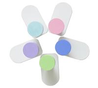 MEZOKUCEL 5 ganci appendiabiti per bambini, rotondi, per bambini, colorati, autoadesivi, in legno, per l'uso nella cameretta dei bambini e a casa (Macaron)