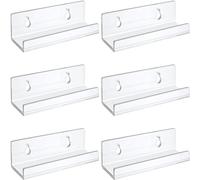MEZOKUCEL 6 Pezzi Porta Vinili da Parete Resistenti da 10 cm - Mensole da Muro Invisibili - Supporto Trasparente Porta Dischi Vinile