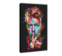 MEZUMI Poster su tela di David Bowie 2, decorazione per camera da letto, sport, ufficio, stanza, regalo, stile cornice, 50 x 75 cm
