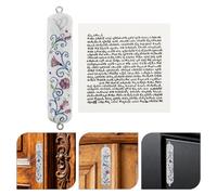 Mezuzah con pergamena per porta: custodia per mezuzah ebraica dipinta per porta