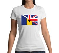Mezza Bandiera Barbados Union Jack - T-Shirt - UK Bandiere Bridgetown Bretagna
