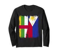 Mezza bandiera della Repubblica Centrafricana Filippine Maglia a Manica