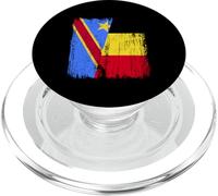 Mezza bandiera della Repubblica Democratica del Congo Belgio PopSockets PopGrip per MagSafe